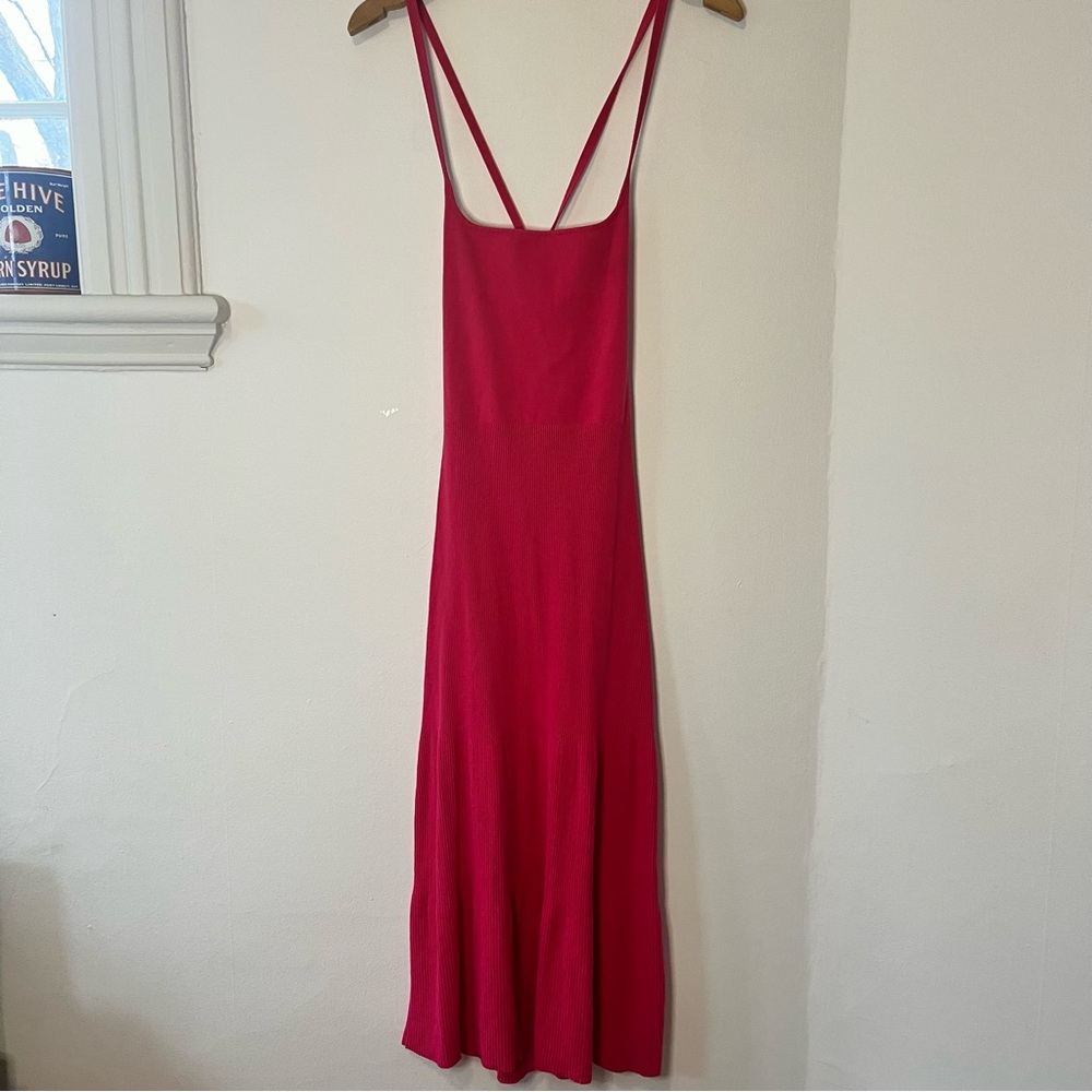 ARITZIA Wilfred Dresden dress bright rose pink #107963 XL - Picture 5 of 12